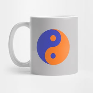 Yin Yang in blue and orange Mug